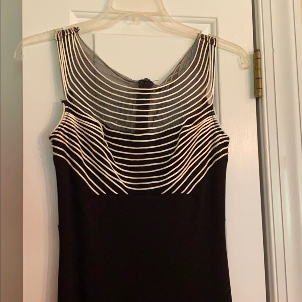 Vintage black and white Joseph Ribkoff long gown